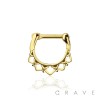 LOTUS FILIGREE LACEY SEPTUM HINGED CLICKER